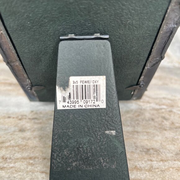 Baby Nursery Picture Frame Pewter Epoxy Desk Top 5”x3.5” Moon Sun Alphabet - Picture 6 of 11